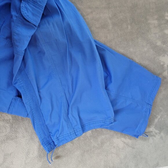 Style Co Womens Pants 20W Plus Capri Cargo Blue Zip Fly Tied Hems BLU192E - Picture 5 of 9